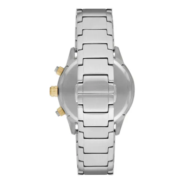 EMPORIO ARMANI Mario Silver Stainless Steel Green Dial Chronograph Quartz Watch for Gents - AR11454