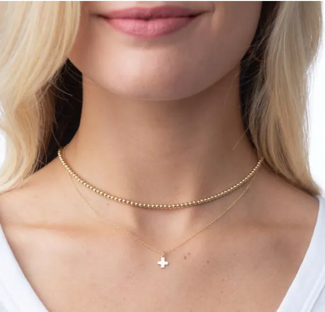 ENewton Choker Classic Gold 3mm Bead