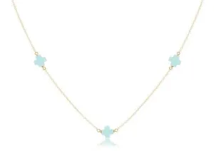 Enewton - choker simplicity chain gold - signature cross turquoise