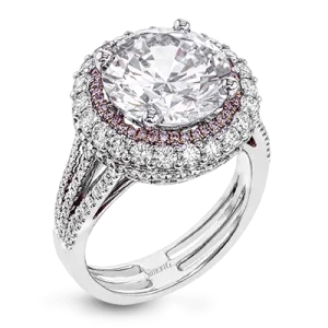 Engagement Ring in 18k Gold with Diamonds