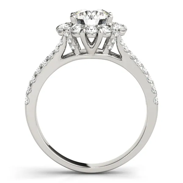 Engagement Rings Halo Round - TN50594-E