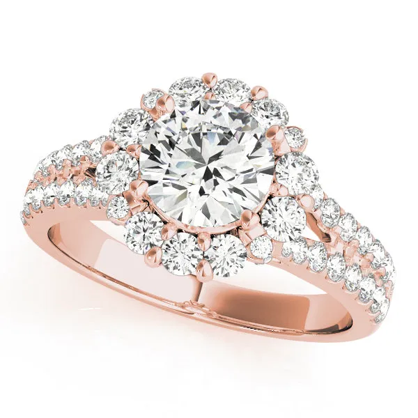 Engagement Rings Halo Round - TN50594-E