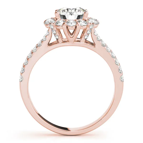 Engagement Rings Halo Round - TN50594-E