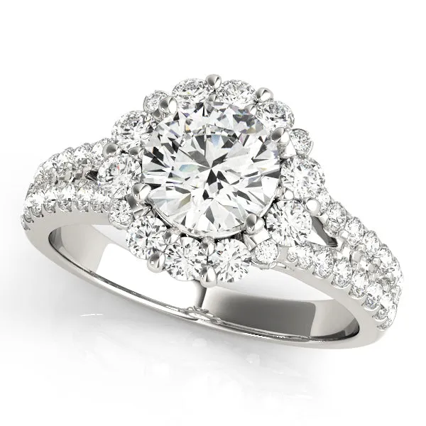 Engagement Rings Halo Round - TN50594-E