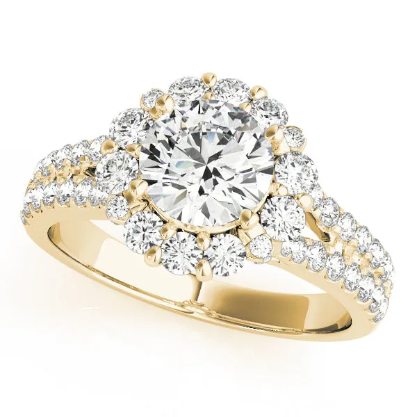 Engagement Rings Halo Round - TN50594-E