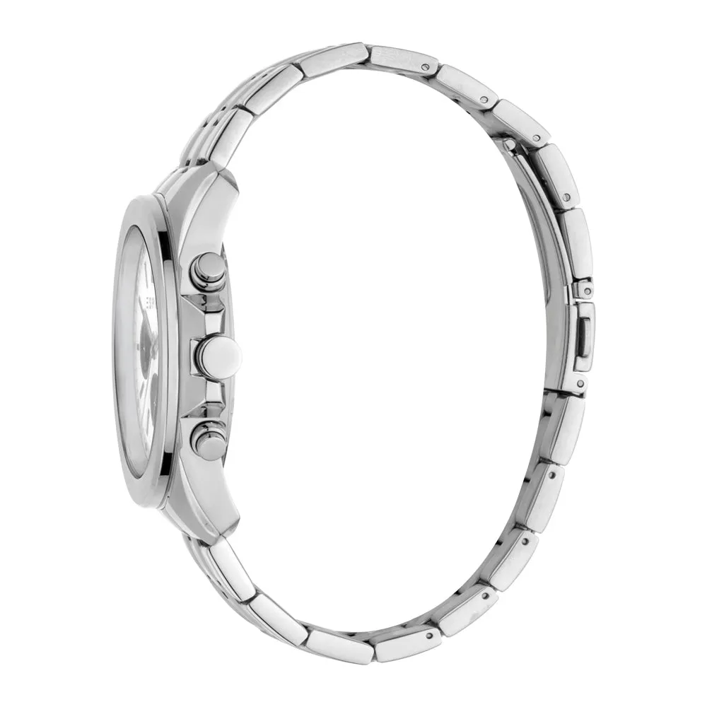 Esprit Men's Stainless Steel Chronograph Watch With White Dial