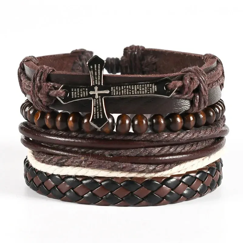 Ethnic Wood Beads Charm Bracelets