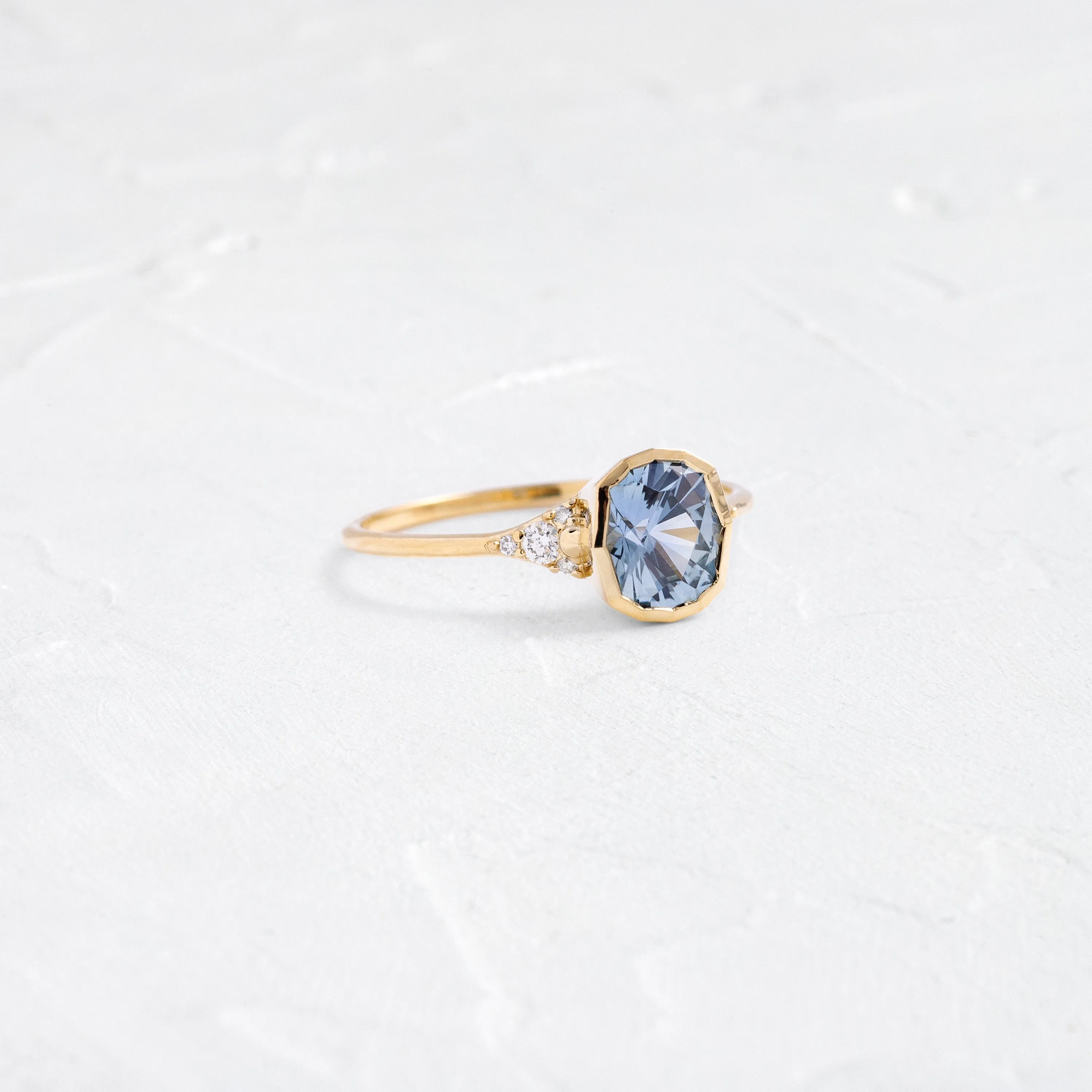 Evenfall Ring, 1.5ct. Blue Montana Sapphire