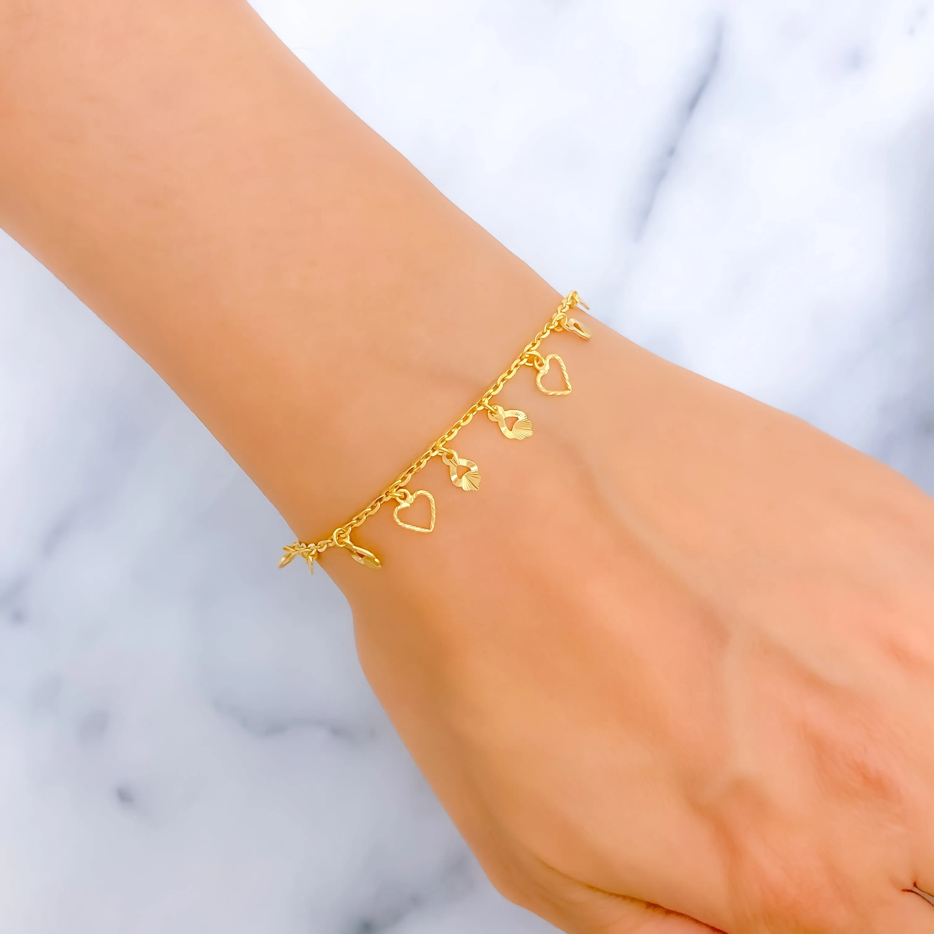 Everyday Sleek 22K Gold Charm Bracelet