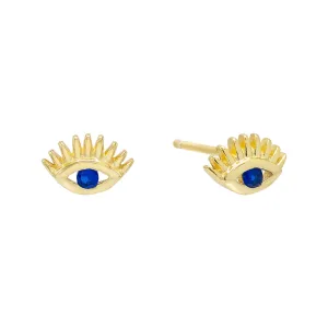 Evil Eye Lash Stud Earring