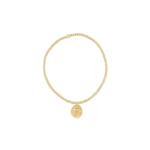 Extends Classic Gold 2mm Bead Bracelet Inspire Gold Charm