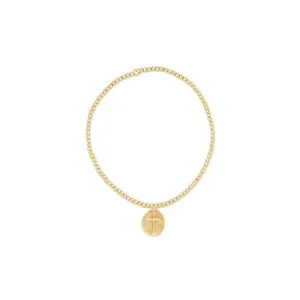 Extends Classic Gold 2mm Bead Bracelet Inspire Gold Charm