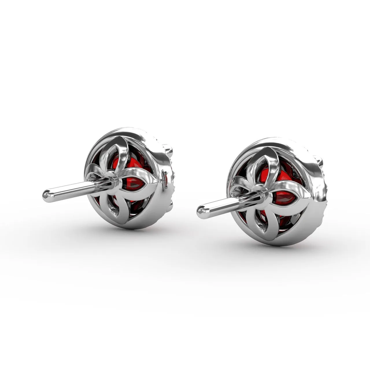 Fana 14k White Gold Dazzling Brilliant Cut Stud Earrings