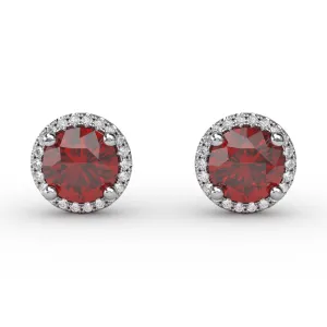 Fana 14k White Gold Dazzling Brilliant Cut Stud Earrings