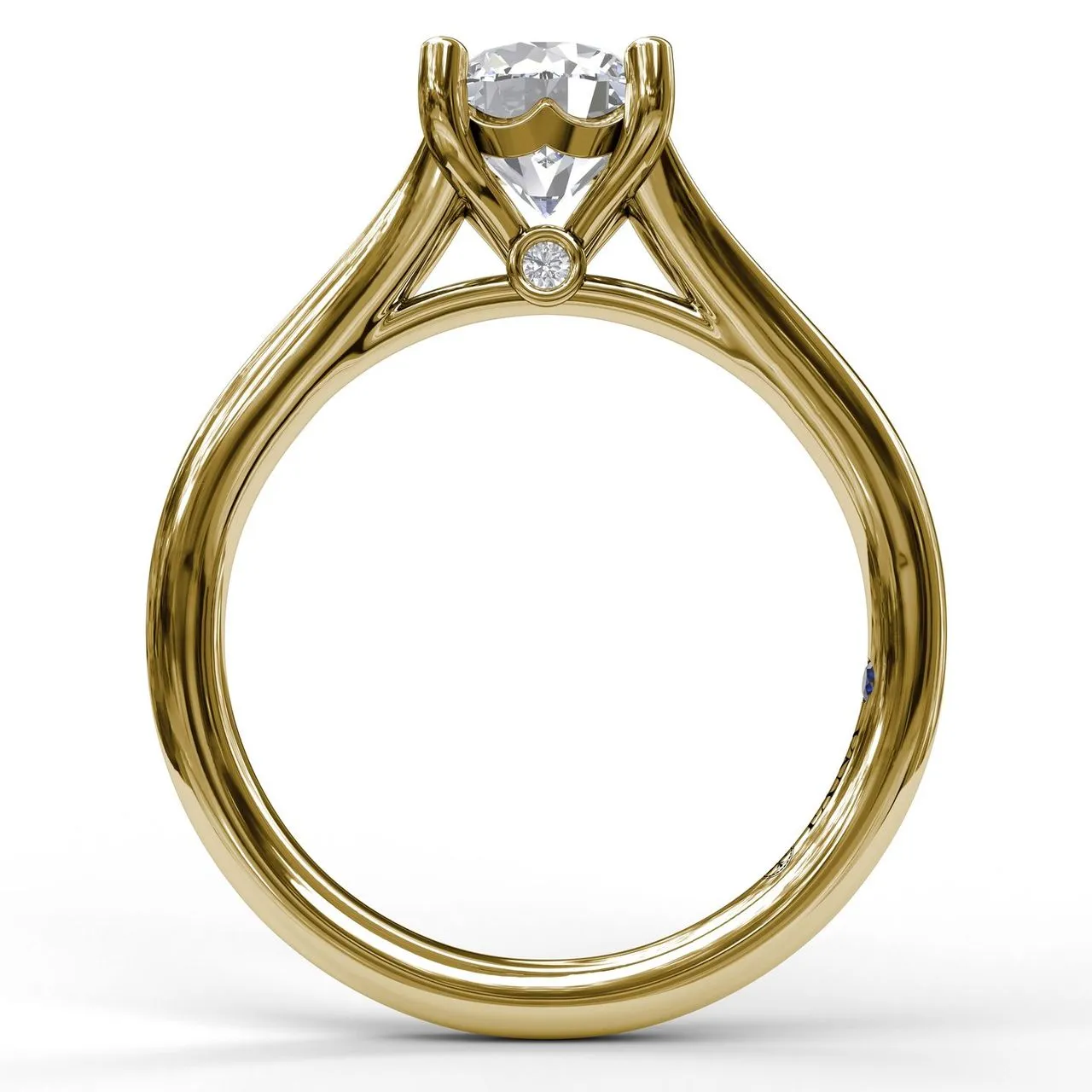 Fana Round Cut Solitaire With Delicate Split Band
