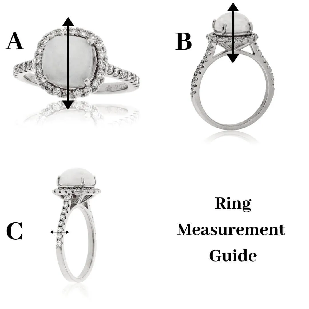 Fancy Cut London Blue Topaz & Sky Blue Topaz 3 Stone Style Ring