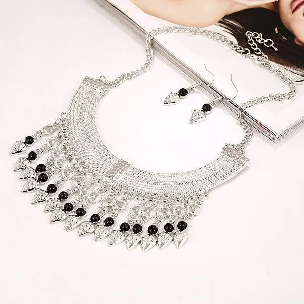 Fashion Bohemian Tassel Power Necklace Long Colar Choker Necklace Vintage Gypsy Ethnic Maxi Women necklace Fine Jewelry