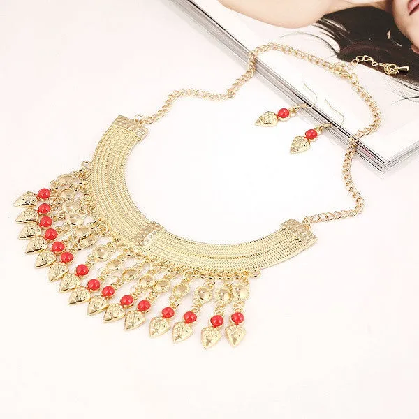 Fashion Bohemian Tassel Power Necklace Long Colar Choker Necklace Vintage Gypsy Ethnic Maxi Women necklace Fine Jewelry