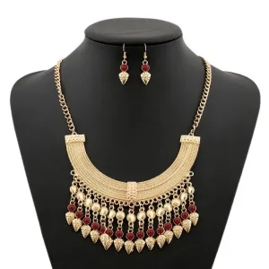 Fashion Bohemian Tassel Power Necklace Long Colar Choker Necklace Vintage Gypsy Ethnic Maxi Women necklace Fine Jewelry