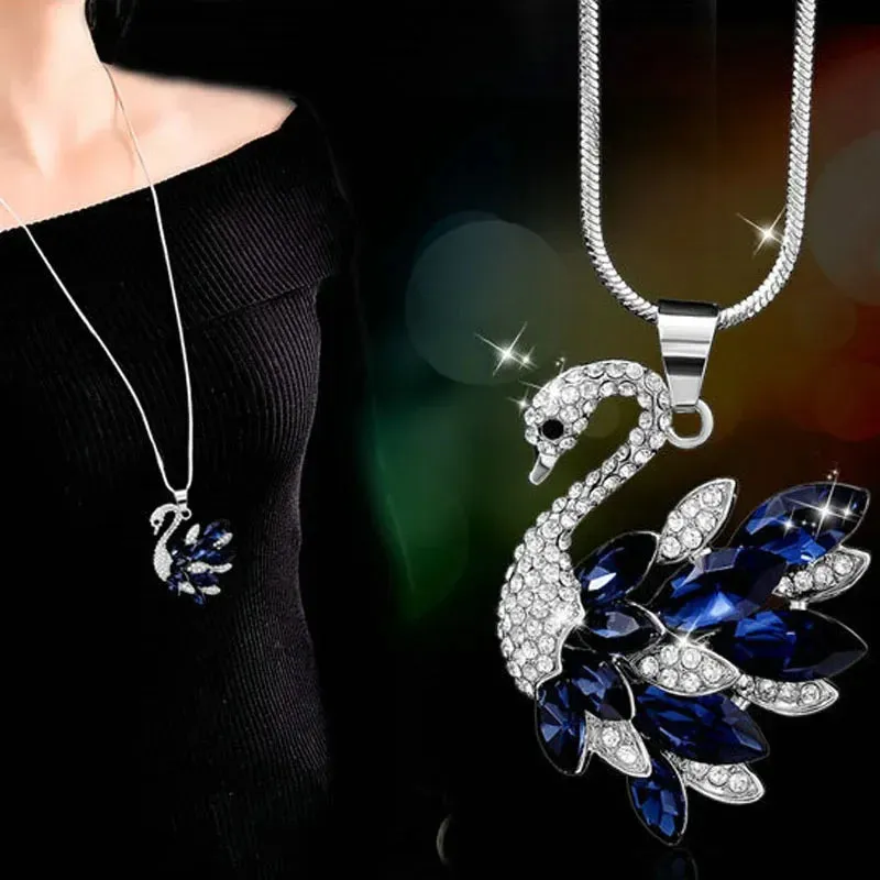 Fashion Elegant Simulated Pearl Choker Necklaces For Women Silver Color Chain Long Necklace Pendant Jewelry Accessories