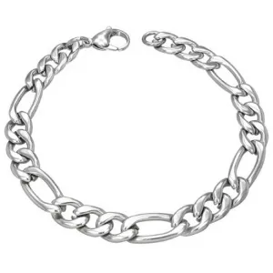 Figaro Link Silver Bracelet