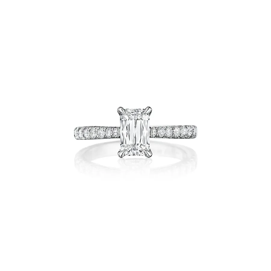 Fink's Platinum ASHOKA® Diamond Center Stone Engagement Ring