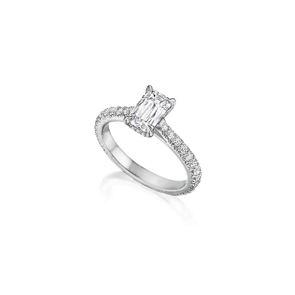 Fink's Platinum ASHOKA® Diamond Center Stone Engagement Ring