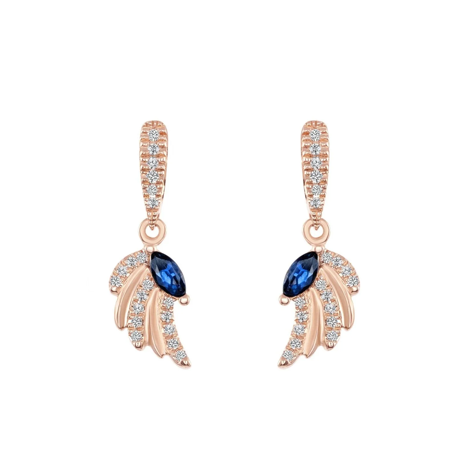 Flight Earrings Blue Sapphire