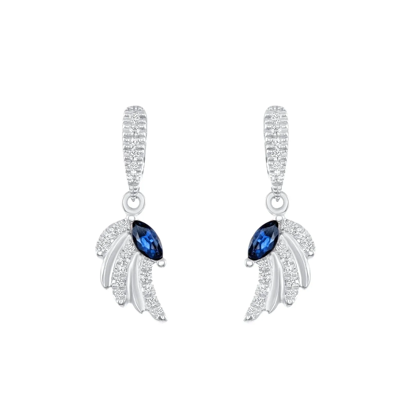 Flight Earrings Blue Sapphire