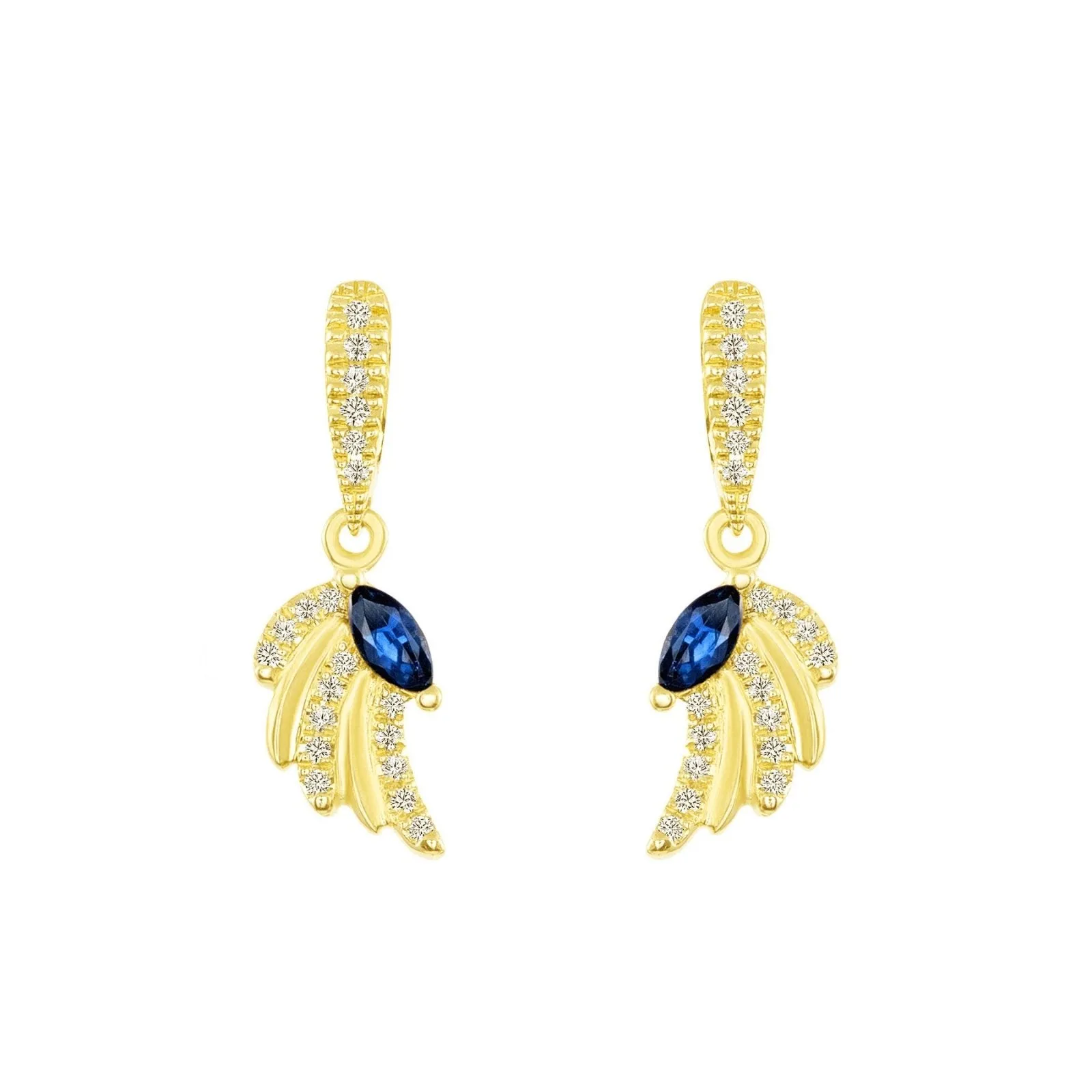 Flight Earrings Blue Sapphire