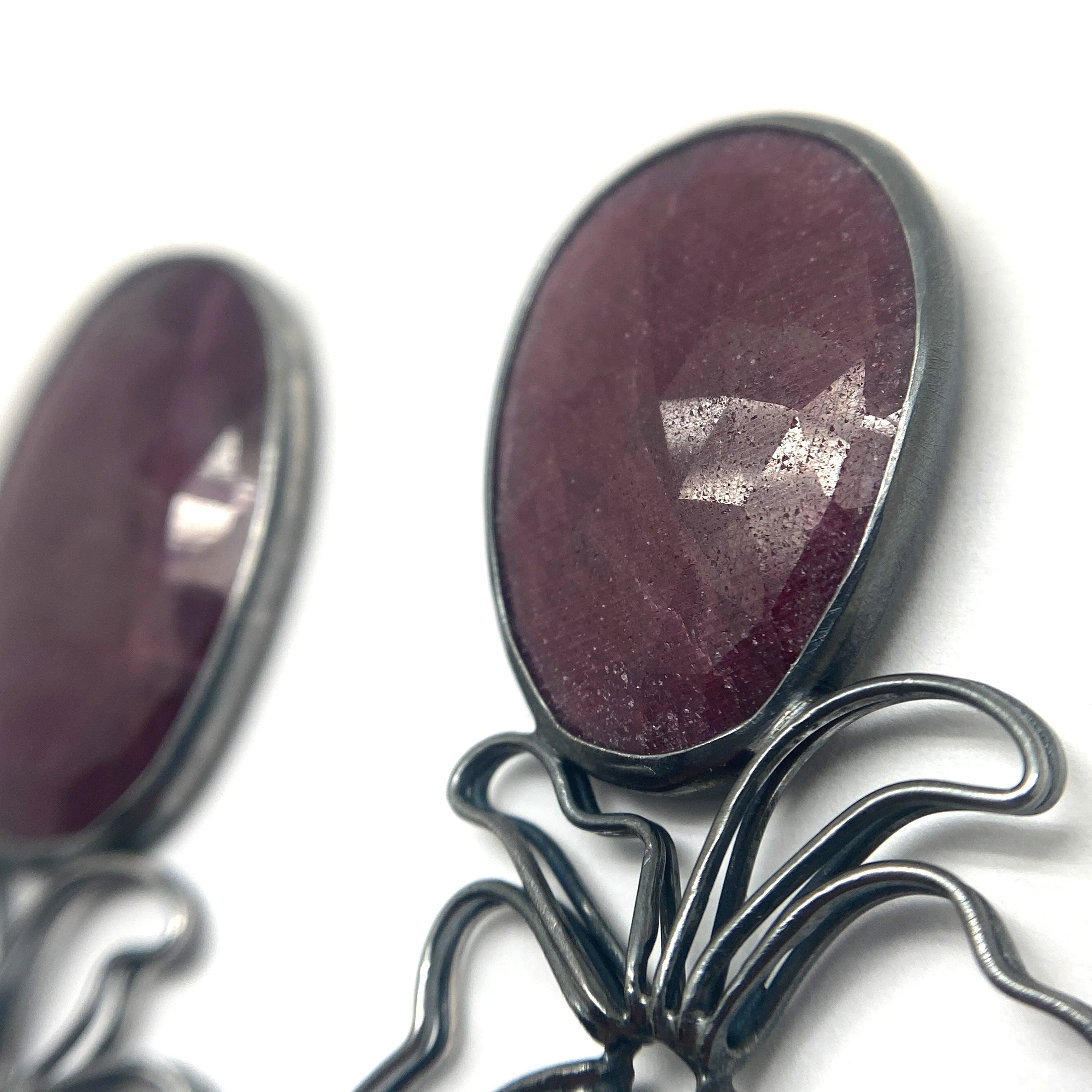 Floral Ruby Earrings
