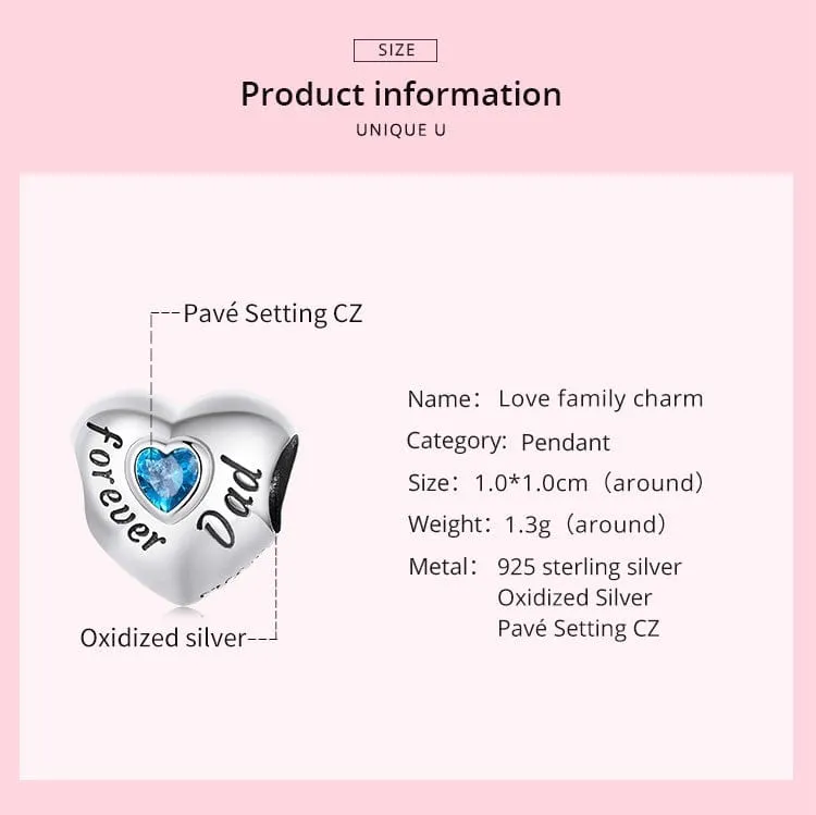 Forever Dad Heart Charm
