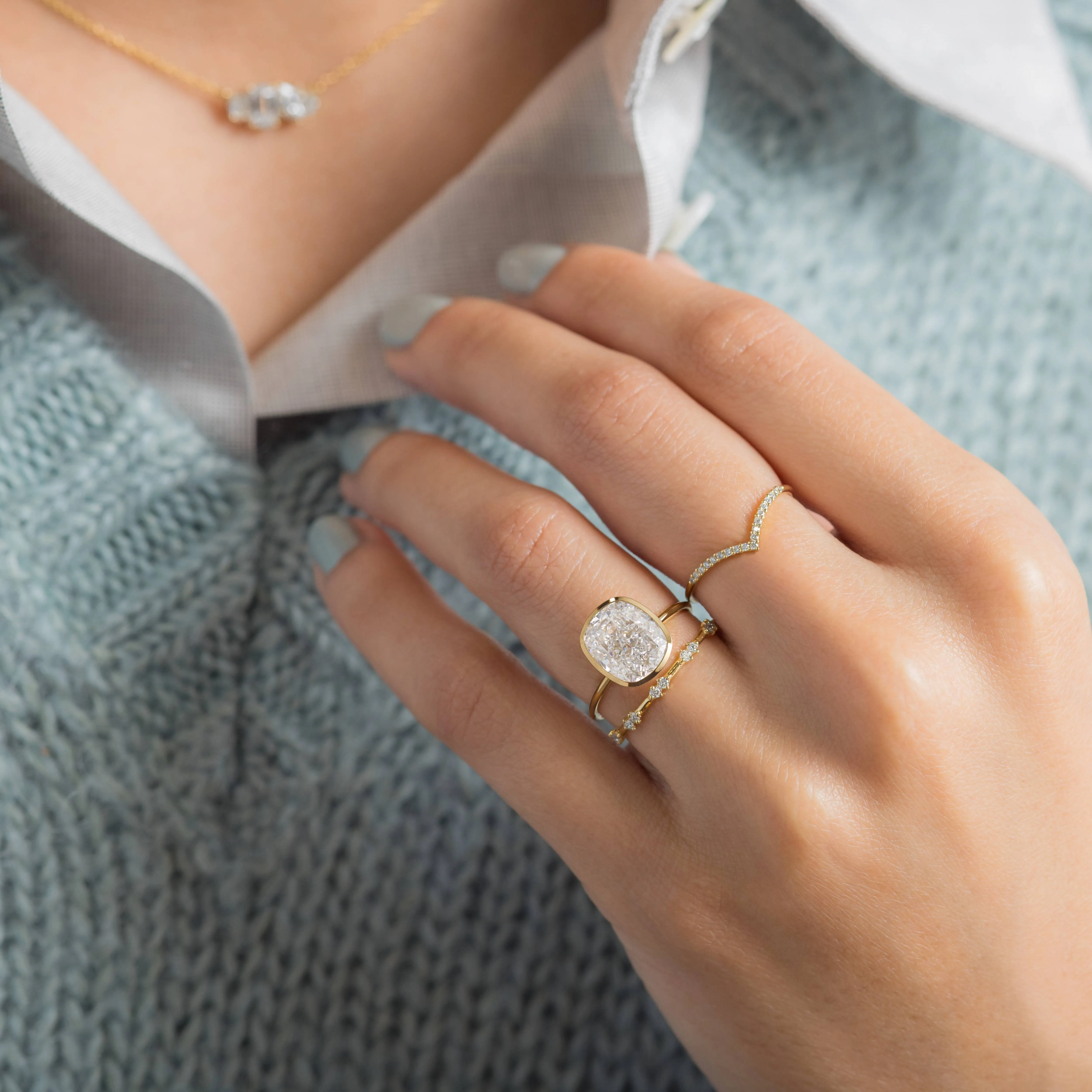 Formation Ring, Cushion Cut