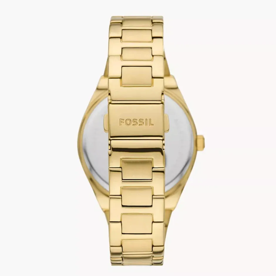 Fossil Scarlette Ladies Three-Hand Gold-Tone Stainless Steel Watch