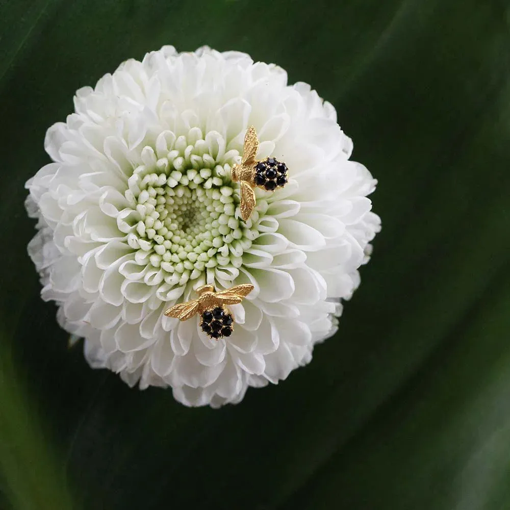 Garden Bee Post Earrings by Catherine Weitzman
