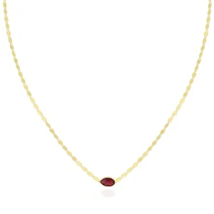 Garnet Disco Necklace