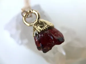 Garnet Drop Necklace