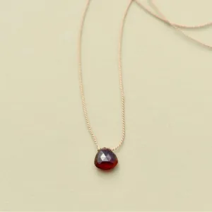 Garnet Teardrop Necklace