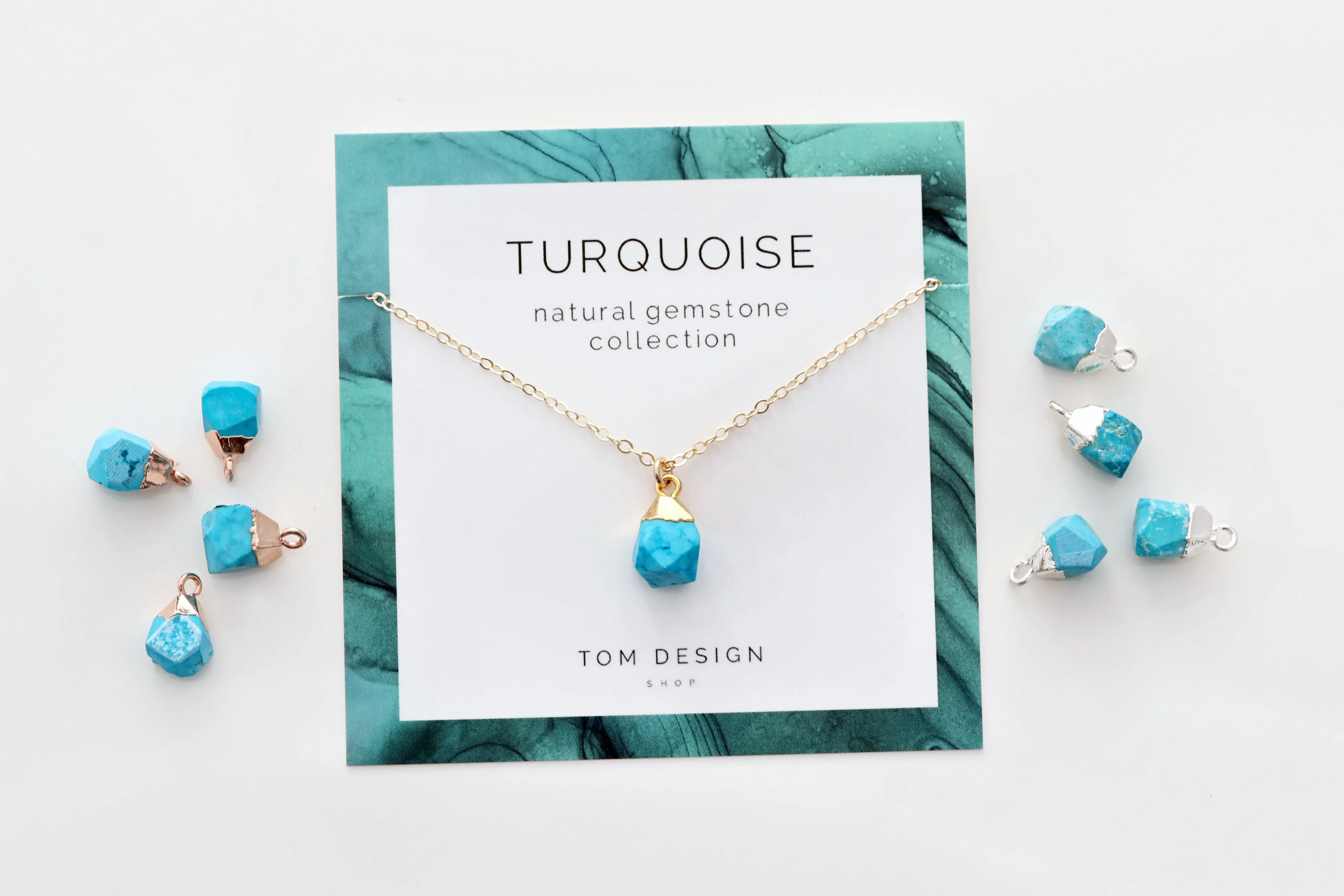 Gemstone Drop Necklace
