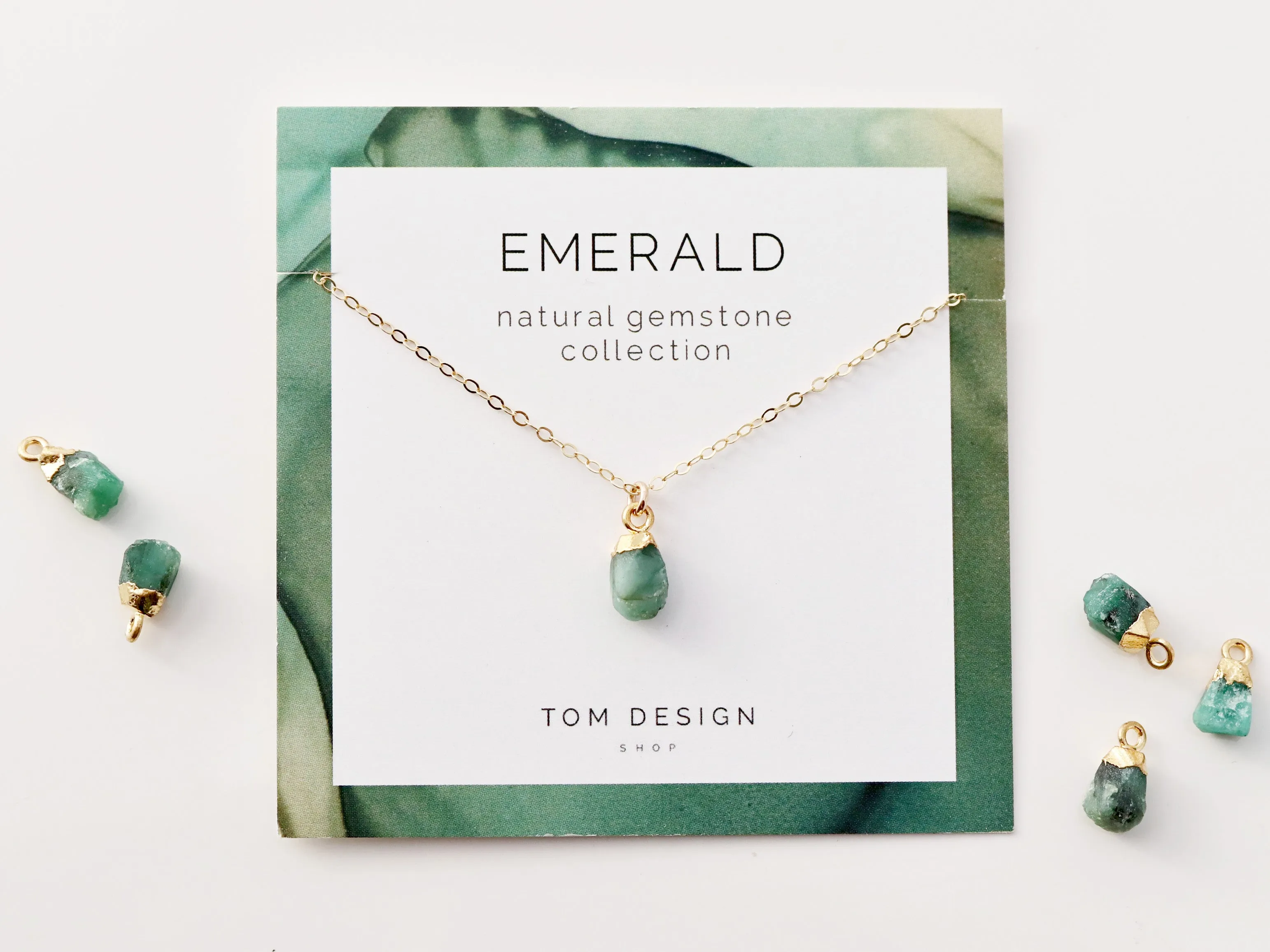 Gemstone Drop Necklace