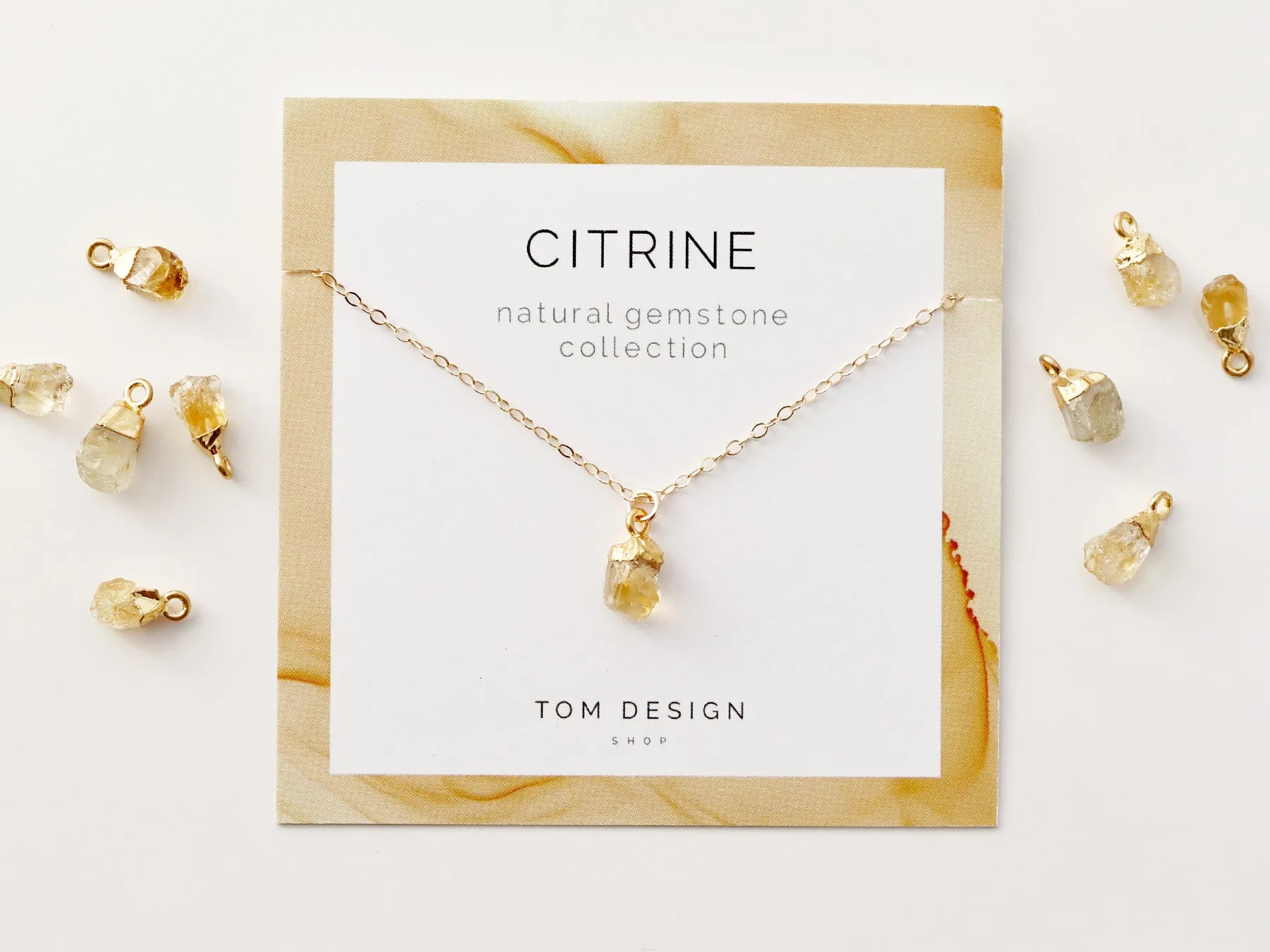 Gemstone Drop Necklace