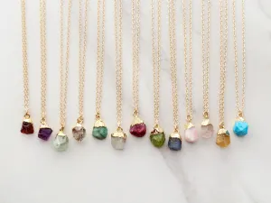 Gemstone Drop Necklace
