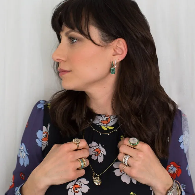 Gemstone Essential Baguette Drop Earrings