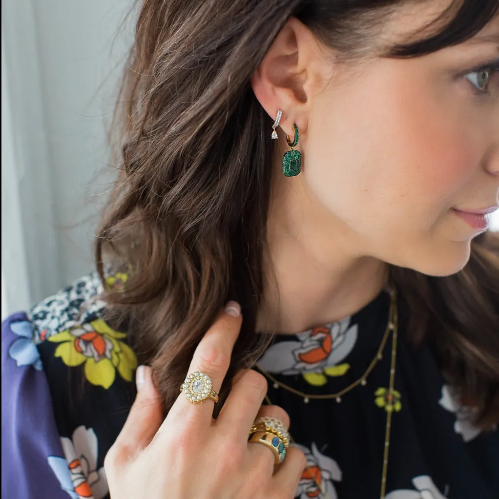 Gemstone Essential Baguette Drop Earrings