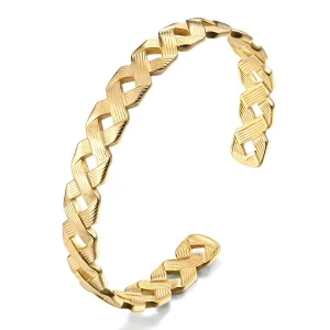 Geo Link Statement Bracelet – 18K Gold