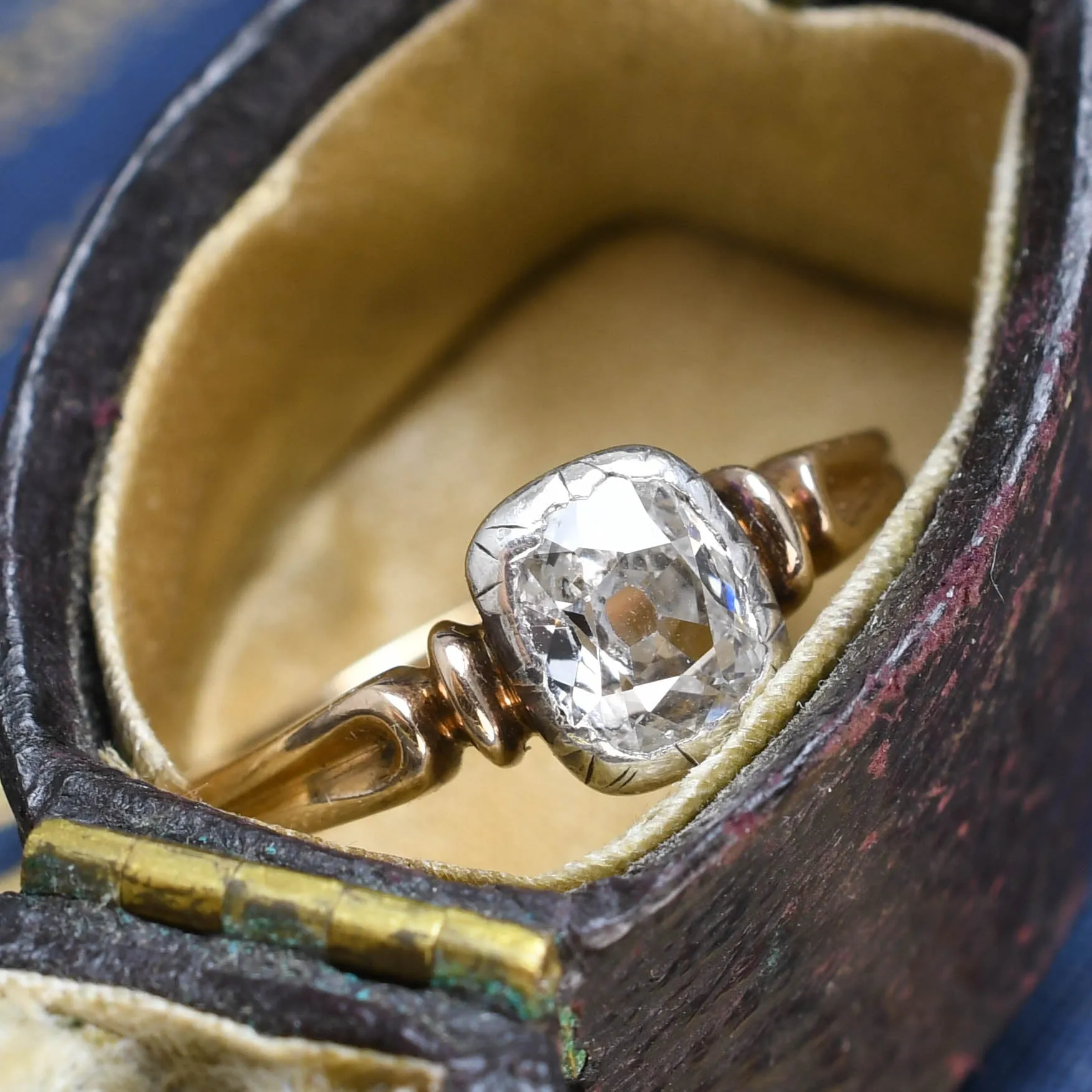 Georgian Diamond Solitaire Engagement Ring