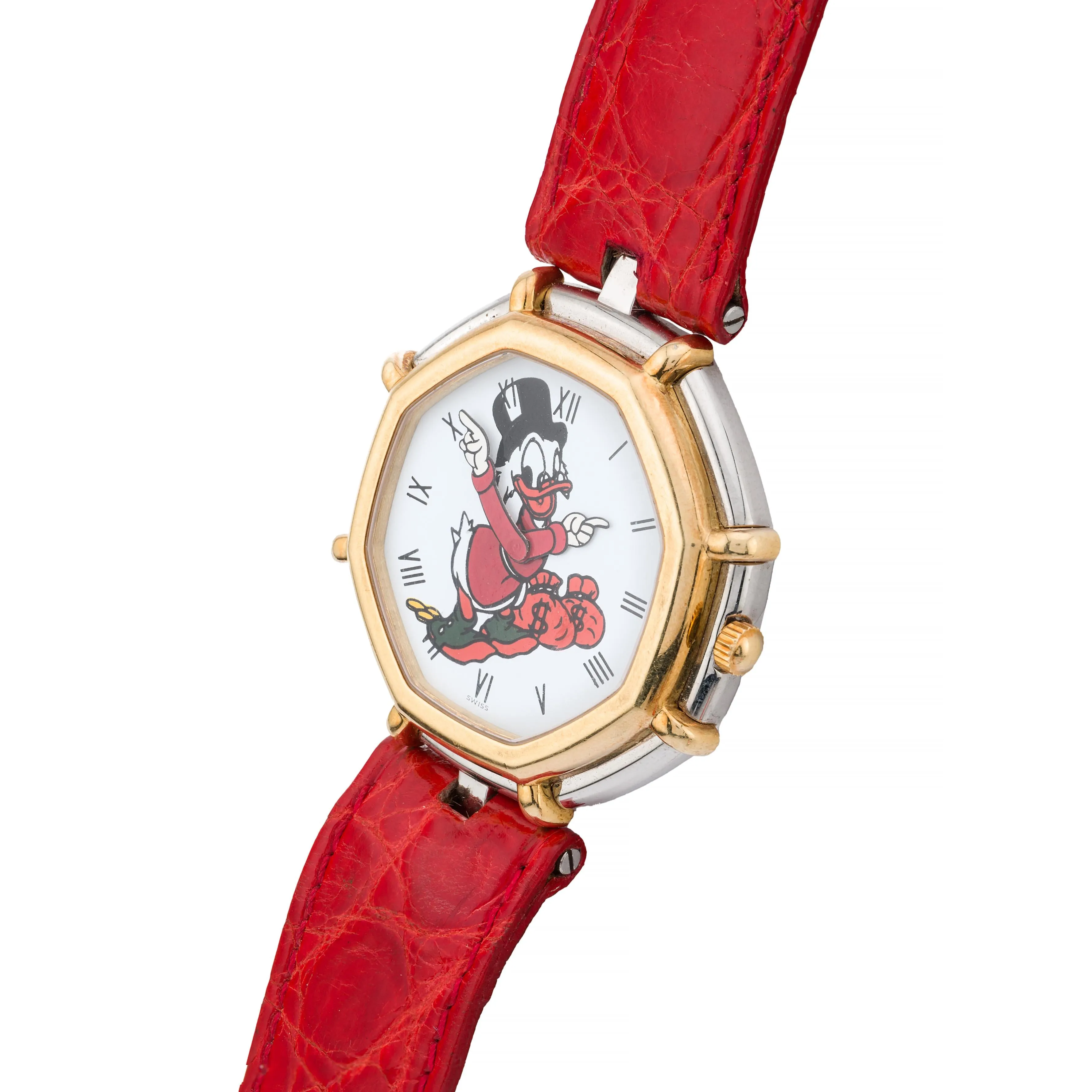 Gerald Genta for Disney Scrooge McDuck 18K Gold & Stainless Steel Wrist Watch