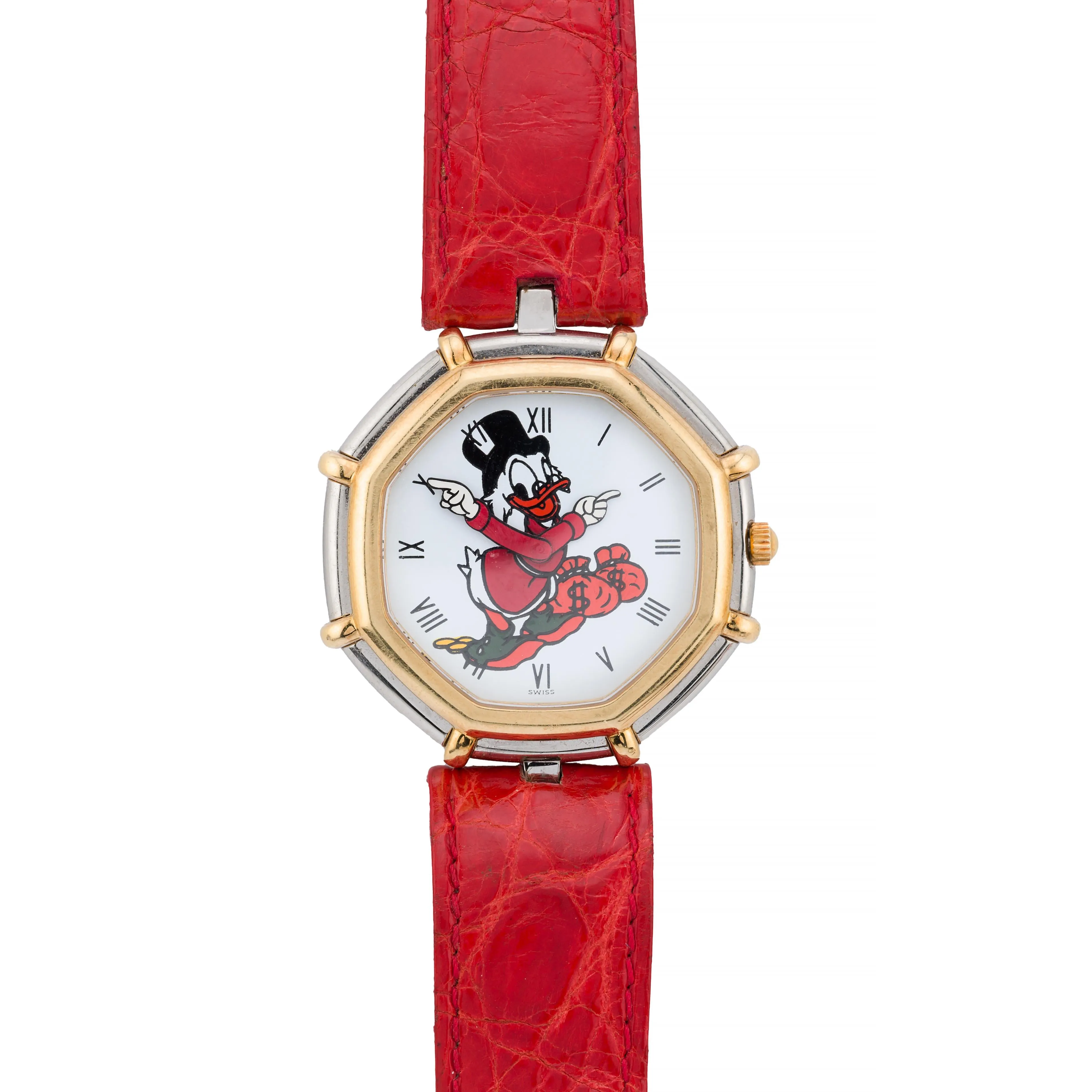Gerald Genta for Disney Scrooge McDuck 18K Gold & Stainless Steel Wrist Watch