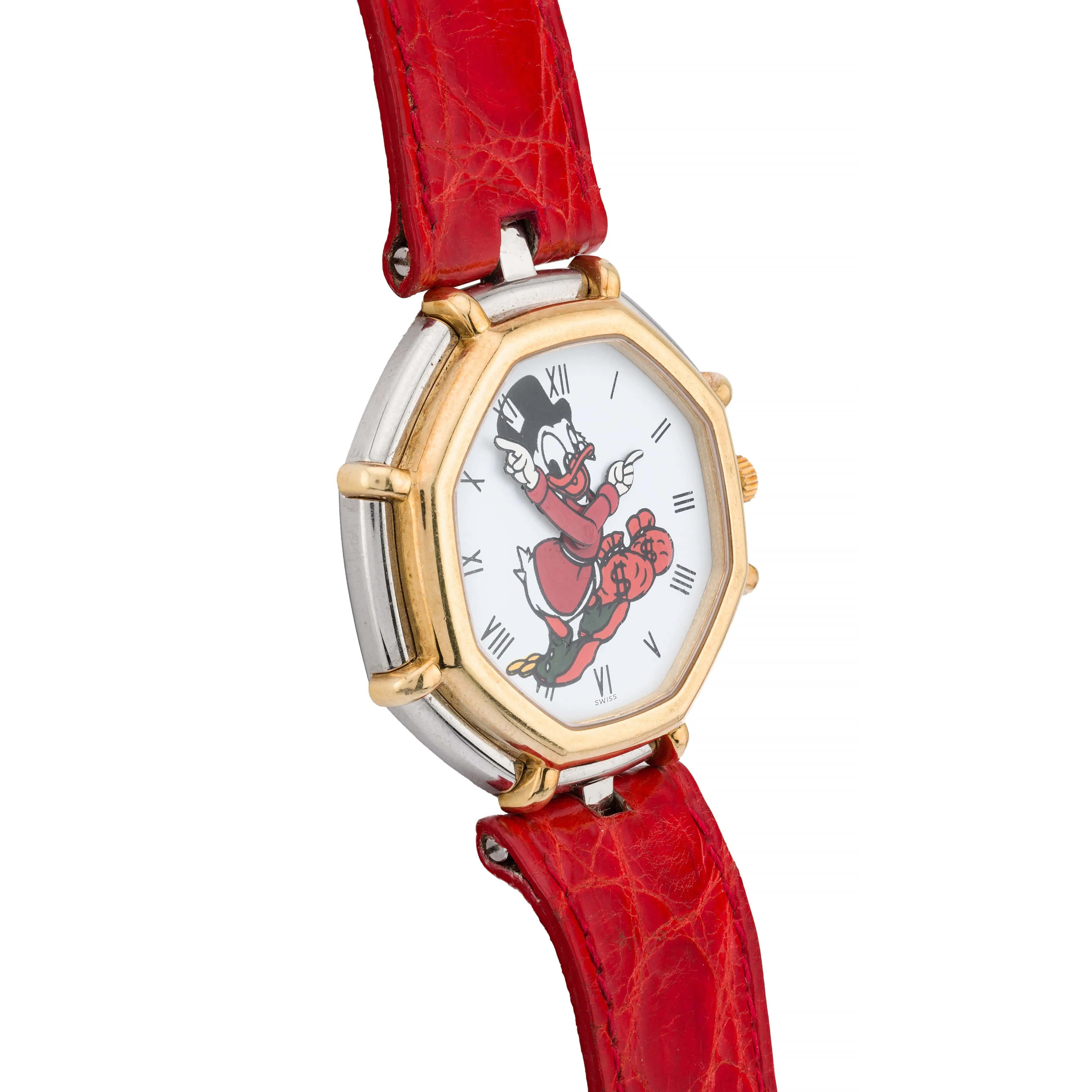 Gerald Genta for Disney Scrooge McDuck 18K Gold & Stainless Steel Wrist Watch