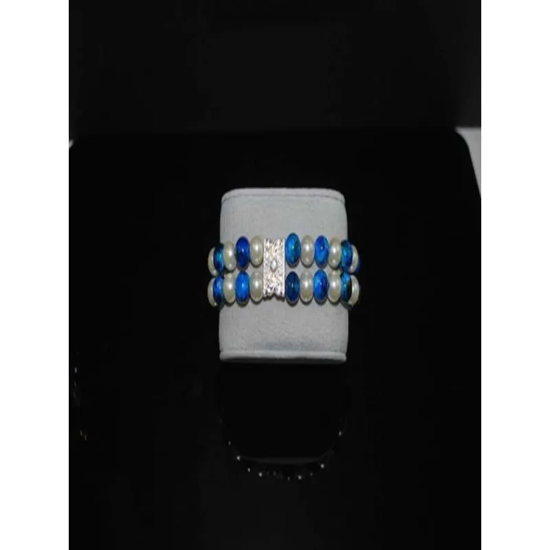 Glass Pearls  Earrings and Bracelets Set